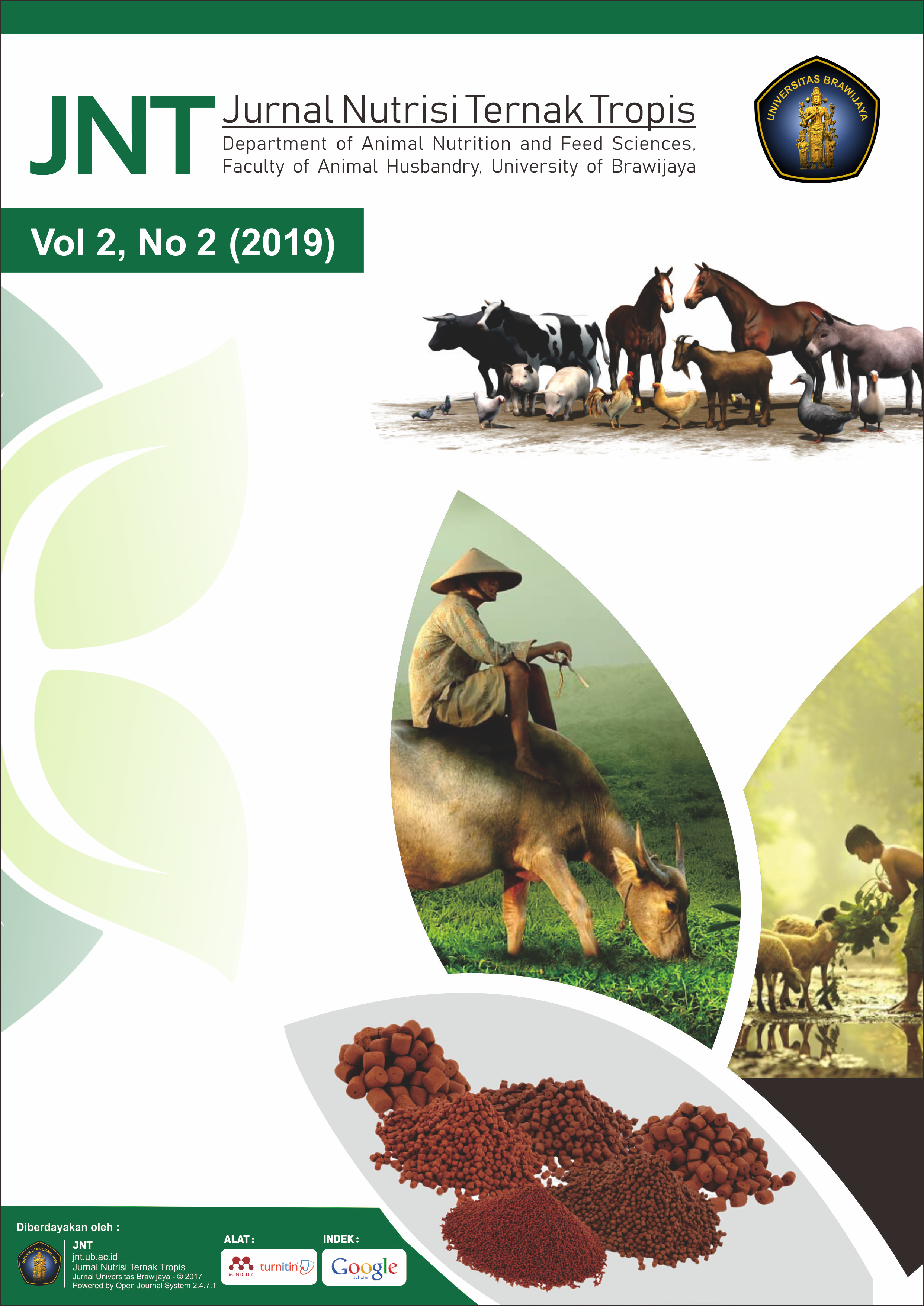 					View Vol. 2 No. 2 (2019): JNT | Jurnal Nutrisi Ternak Tropis September 2019
				